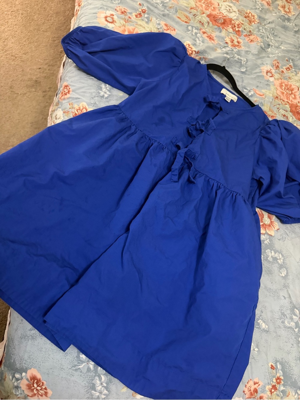 Women royal blue mini dress size large band of the free brand